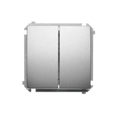 Interruttore scala doppio (modulo) 10A 250V morsetti a vite satinati (metallici)