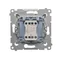 Interruttore scale con retroilluminazione LED (modulo) 10A 250V connettori rapidi argento (metallico)