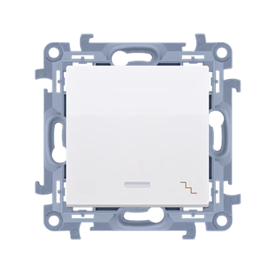 Interruttore scale con retroilluminazione LED (modulo) 10AX 230V bianco