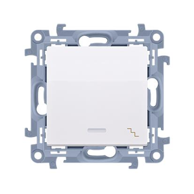 Interruttore scale con retroilluminazione LED (modulo) 10AX 230V bianco