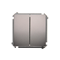 Interruttore scale doppio con retroilluminazione (modulo) 230V, inox metallizzato