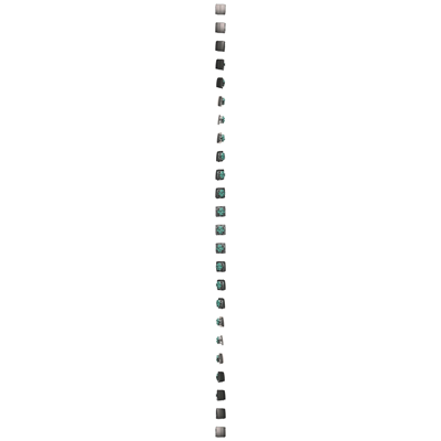 Interruttore scale doppio con retroilluminazione (modulo) 230V, inox metallizzato