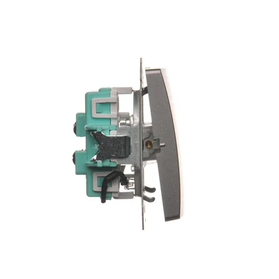 Interruttore scale doppio con retroilluminazione (modulo) 230V, inox metallizzato
