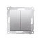 Interruttore scale doppio (modulo) 10A 250V morsetti a vite argento (metallico)