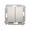 Interruttore scale doppio (modulo) 10A 250V morsetti a vite argento (metallico)