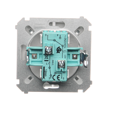 Interruttore scale doppio (modulo) 10A 250V, morsetti a vite, bianco