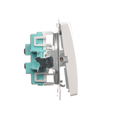 Interruttore scale doppio (modulo) 10A 250V, morsetti a vite, bianco
