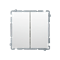 Interruttore scale doppio (modulo) 10A 250V, morsetti a vite, bianco