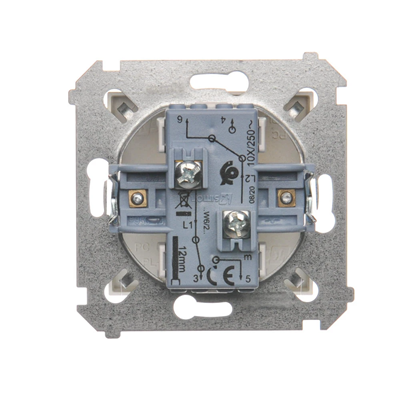 Interruttore scale doppio (modulo) 10A 250V morsetti a vite oro (metallico)