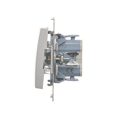 Interruttore scale (modulo) 10A 250V connettori rapidi argento (metallizzato)