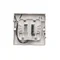 Interruttore singolo per hotel con retroilluminazione, 10A, inox metallizzato