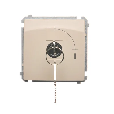 Interruttore unipolare con chiave a 2 posizioni, colore beige