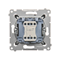 Interruttore unipolare con indicazione LED di attivazione (modulo) connettori rapidi 10A 250V antracite (metallico)
