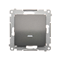 Interruttore unipolare con indicazione LED di attivazione (modulo) connettori rapidi 10A 250V antracite (metallico)