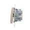 Interruttore unipolare con indicazione LED (modulo) 10A 250V connettori rapidi oro (metallico)