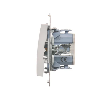 Interruttore unipolare con indicazione LED (modulo) connettori rapidi 10A 250V, bianco