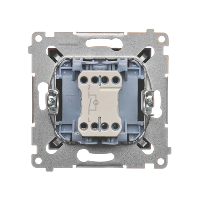 Interruttore unipolare con retroilluminazione LED (modulo) 10A 250V connettori rapidi antracite (metallizzato)