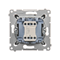 Interruttore unipolare con retroilluminazione LED (modulo) 10A 250V connettori rapidi antracite (metallizzato)