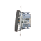 Interruttore unipolare con retroilluminazione LED (modulo) 10A 250V connettori rapidi antracite (metallizzato)