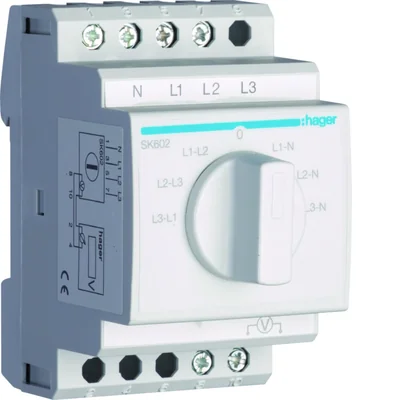 Interruttore voltmetro 10A 400V