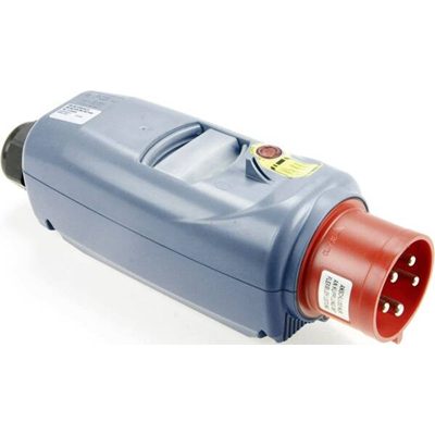 Inverseur de phase à fiche CEE avec protection moteur Z-MS et indicateur de rotation POLA 32A 3P+Z+N 400V 50/60Hz 6h IP44 (plage de réglage : 10-16A, presse-étoupe : M25)