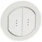 IP44 double switch with IP44 white backlight