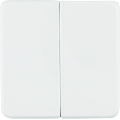IP44 Rockers for 2-gang switch, white