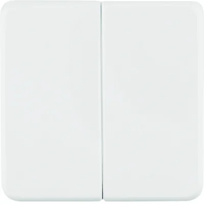 IP44 Rockers for 2-gang switch, white