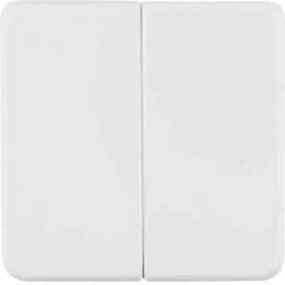 IP44 Rockers for 2-gang switch, white