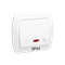 IP44 splash-proof stair switch with backlight 10A 250V screw terminals white