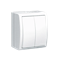 IP54 splash-proof candlestick switch 10A 250V screw terminals white