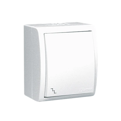 IP54 splash-proof stair switch with backlight 10A 250V screw terminals white