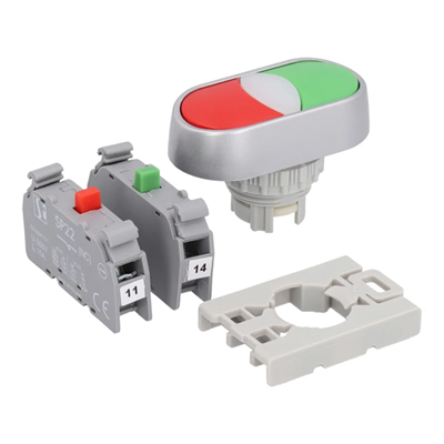IP65 bipolar pushbutton 1 NC 1 NO contact