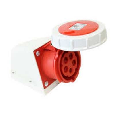 IP67 fixed socket without gland 32A 400V 3P+E