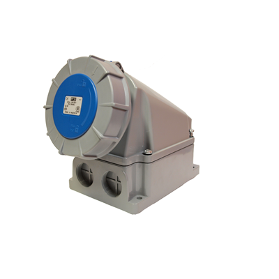 IP67 fixed socket without gland 63A 230V 2P+E