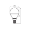 IQ-LED bulb 5.5W 2700K E14 G45 white