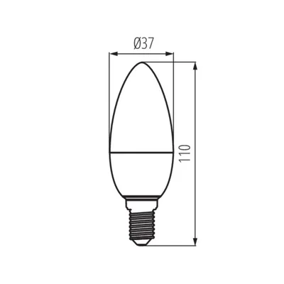 IQ-LED bulb 7.5W 4000K C37 white