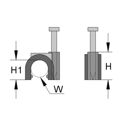 ISO Mounting Bracket 2.75/2.6mm light grey