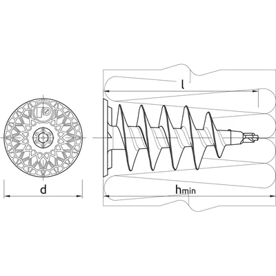 ISO-PLUG Pasador espiral para poliestireno 50 mm, 4 piezas