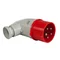 Isolierender Winkelstecker 16A-6h/230V~2P+Z IP44