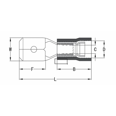 Izolovaná koncovka konektoru 4-6mm²