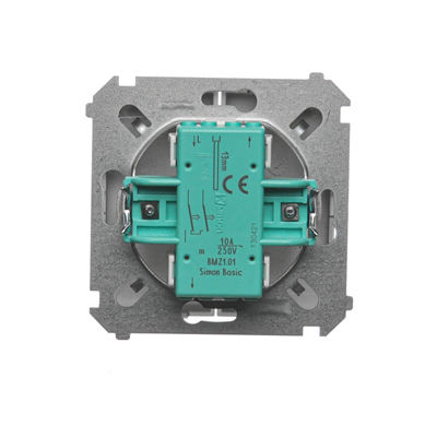 Jalousieschalter (Modul) 10A 250V Schraubklemmen satiniert (metallic)