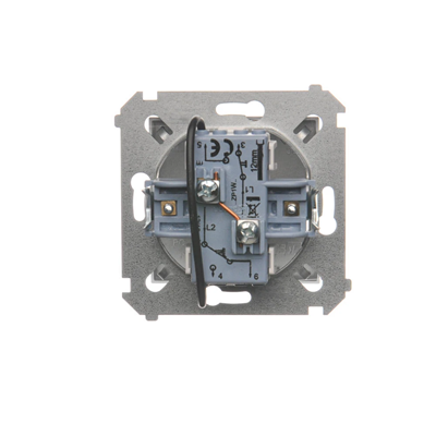 Jalousietaster zur Steuerung des Rollladens von vielen Orten aus (Modul) 10A 230V Schraubklemmen Silber (Metallic)