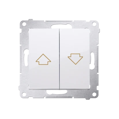 Jalousietaster zur Steuerung des Rollladens von vielen Orten aus (Modul) 10A 250V Schraubklemmen weiß