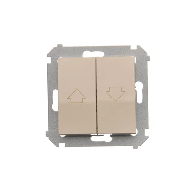 Jalousietaster zur Steuerung des Rollladens von vielen Stellen aus (Modul) 10A 250V cremefarbene Schraubklemmen