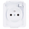 JANTAR Prise simple blanche IP 44
