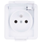 JANTAR Single white socket IP 44