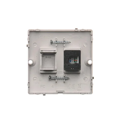 Jedna počítačová zásuvka RJ45, kat. 5e (modul), nerezová (kovová)