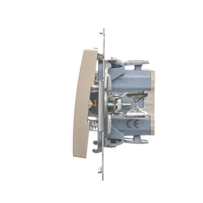 Jedno spínací tlačítko bez piktogramu (modul) 10A 250V rychlospojky zlaté (kovové)