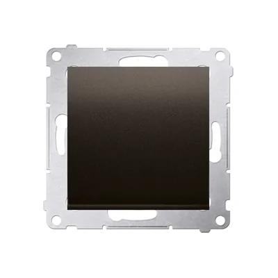 Jedno spínací tlačítko bez piktogramu (modul) 230V, matná bronzová metalíza